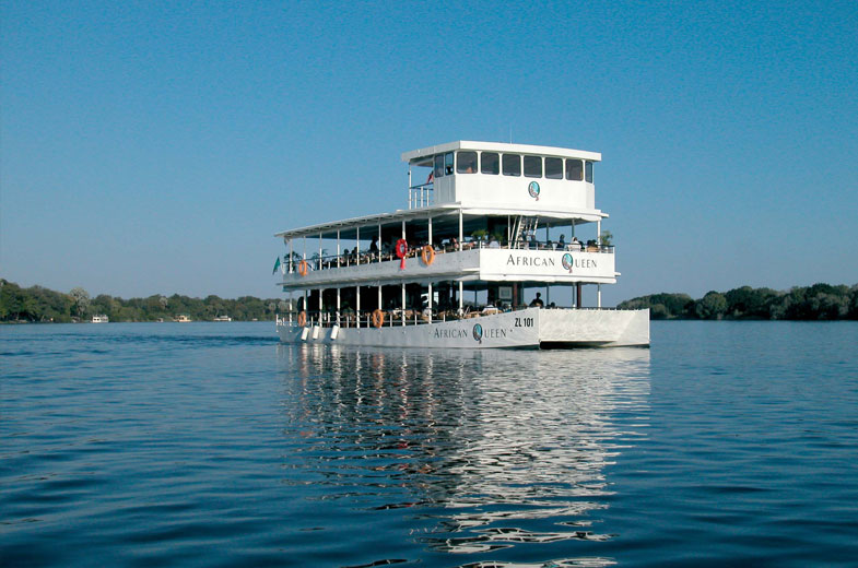 African Queen cruise boat on the Zambezi River